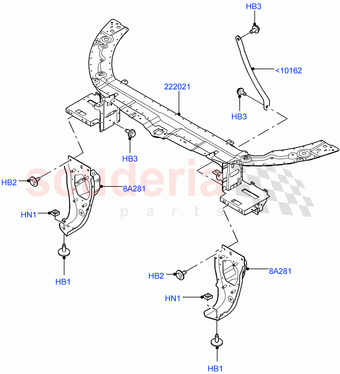 Front Panels, Aprons & Side Members(Front End)(Changsu (China))((V)FROMEG000001) of Land Rover Land Rover Range Rover Evoque (2012-2018) [2.0 Turbo Diesel]