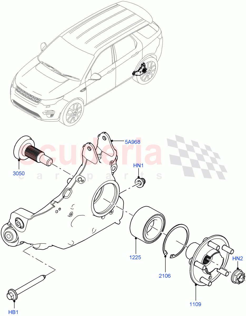 Rear Knuckle And Hub(Halewood (UK))((V)FROMLH000001) of Land Rover Land Rover Discovery Sport (2015+) [2.0 Turbo Petrol GTDI]