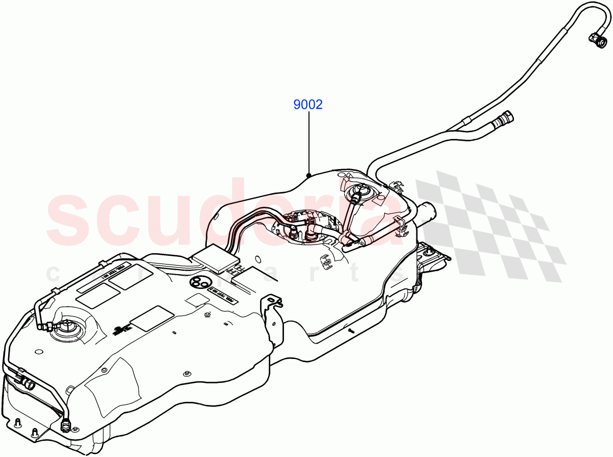 Fuel Tank & Related Parts(New Tank Assembly To Retro - Fit 2010MY Fuel Tank To Pre 10MY Vehicles)(AJ Petrol 4.4 V8 EFI (220KW)) of Land Rover Land Rover Range Rover Sport (2005-2009) [4.4 AJ Petrol V8]