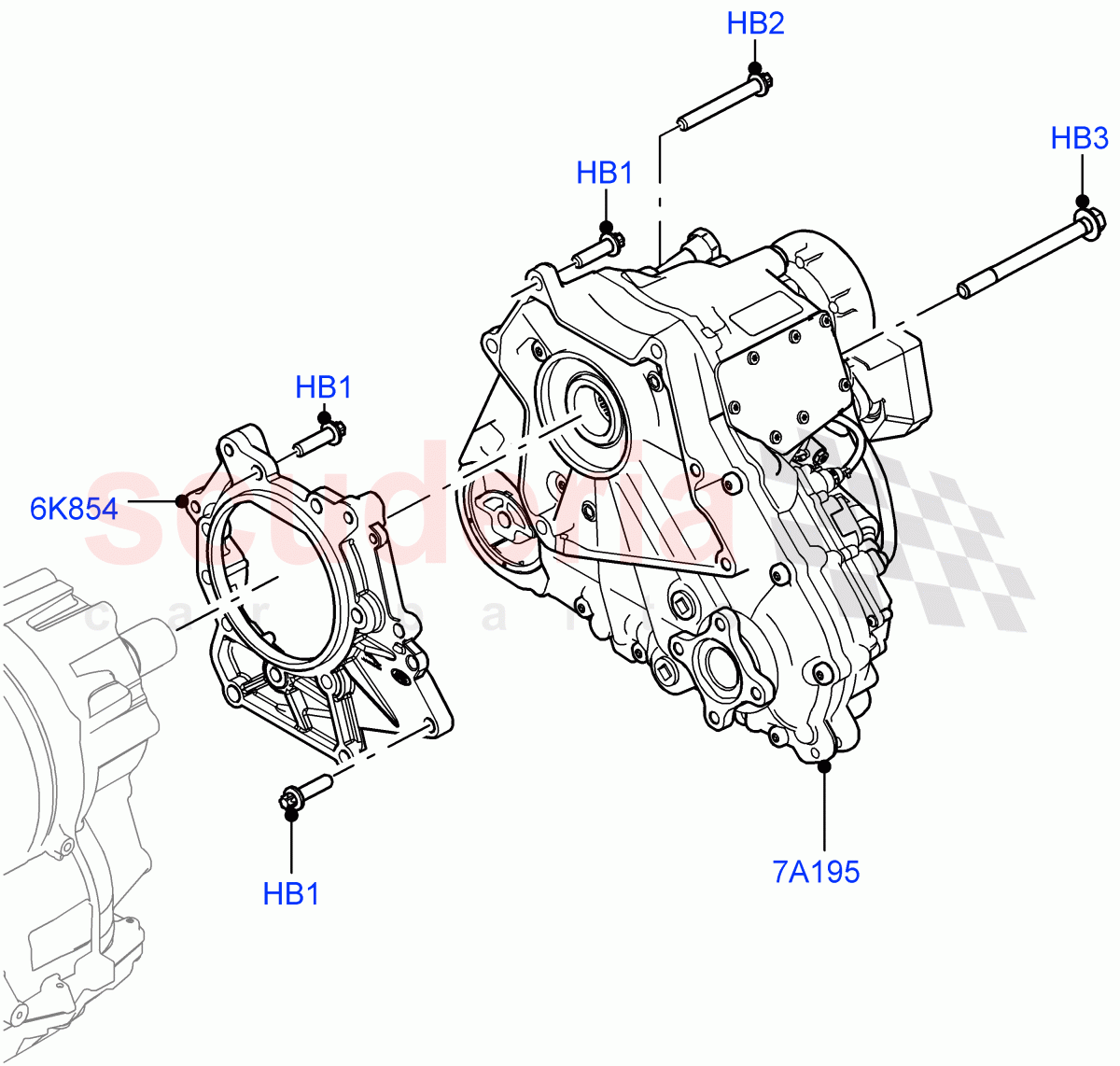 Transfer Drive Case of Land Rover Land Rover Range Rover Velar (2017+) [3.0 DOHC GDI SC V6 Petrol]