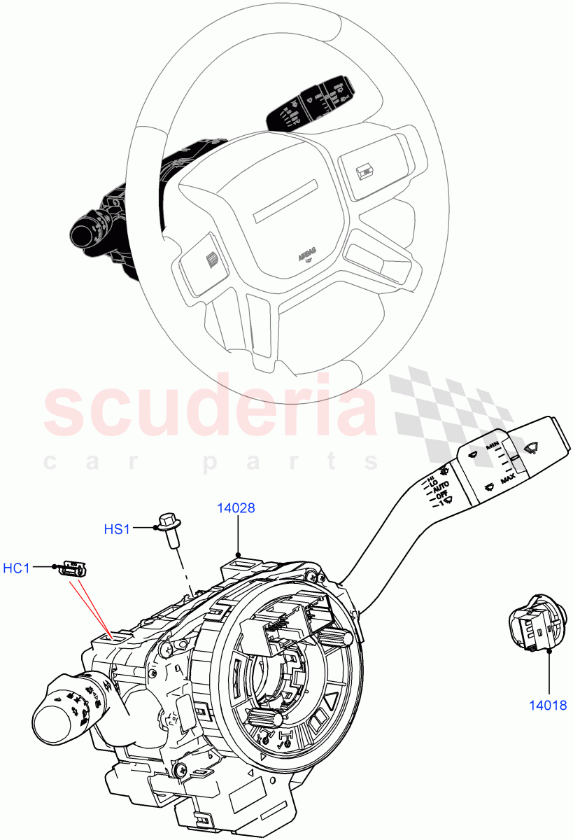 Switches (Steering Column) of Land Rover Land Rover Defender (2020+) [2.0 Turbo Petrol AJ200P]