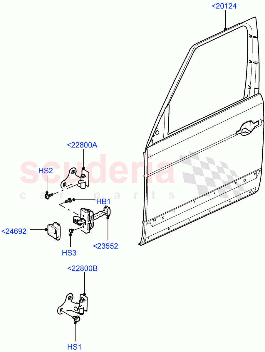 Front Doors, Hinges & Weatherstrips (Door And Fixings) ((V) FROMAA000001) of Land Rover Land Rover Range Rover (2010-2012) [5.0 OHC SGDI NA V8 Petrol]