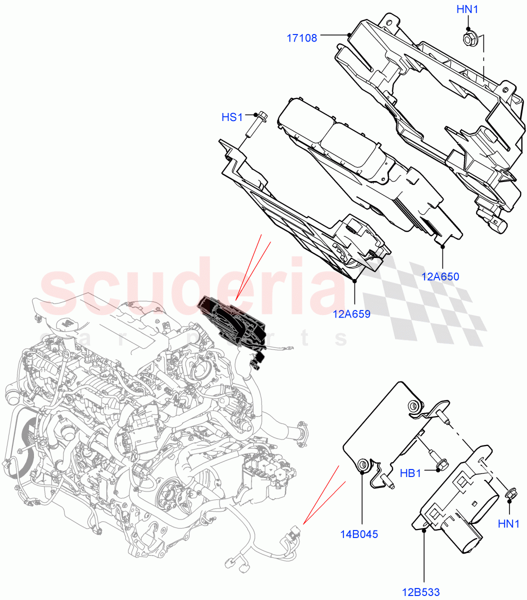 Engine Modules And Sensors(2.0L I4 DSL HIGH DOHC AJ200,Halewood (UK))((V)FROMJH000001) of Land Rover Land Rover Range Rover Evoque (2012-2018) [2.0 Turbo Diesel]