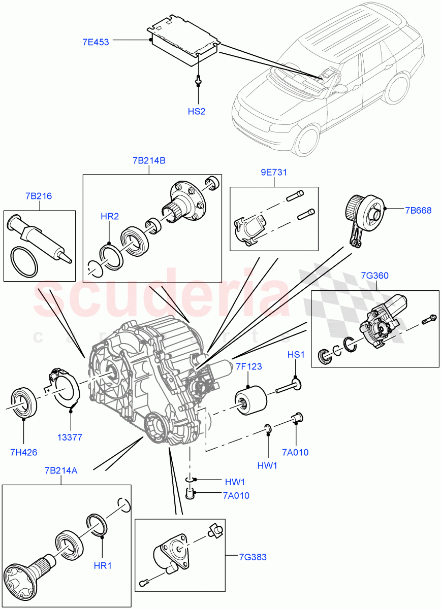 Transfer Drive Components (With 2 Spd Trans Case With Ctl Trac) ((V) TOGA999999) of Land Rover Land Rover Range Rover (2012-2021) [5.0 OHC SGDI SC V8 Petrol]