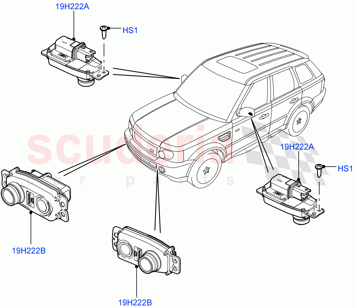 Camera Equipment (Front) ((V) FROMAA000001) of Land Rover Land Rover Range Rover Sport (2010-2013) [5.0 OHC SGDI SC V8 Petrol]