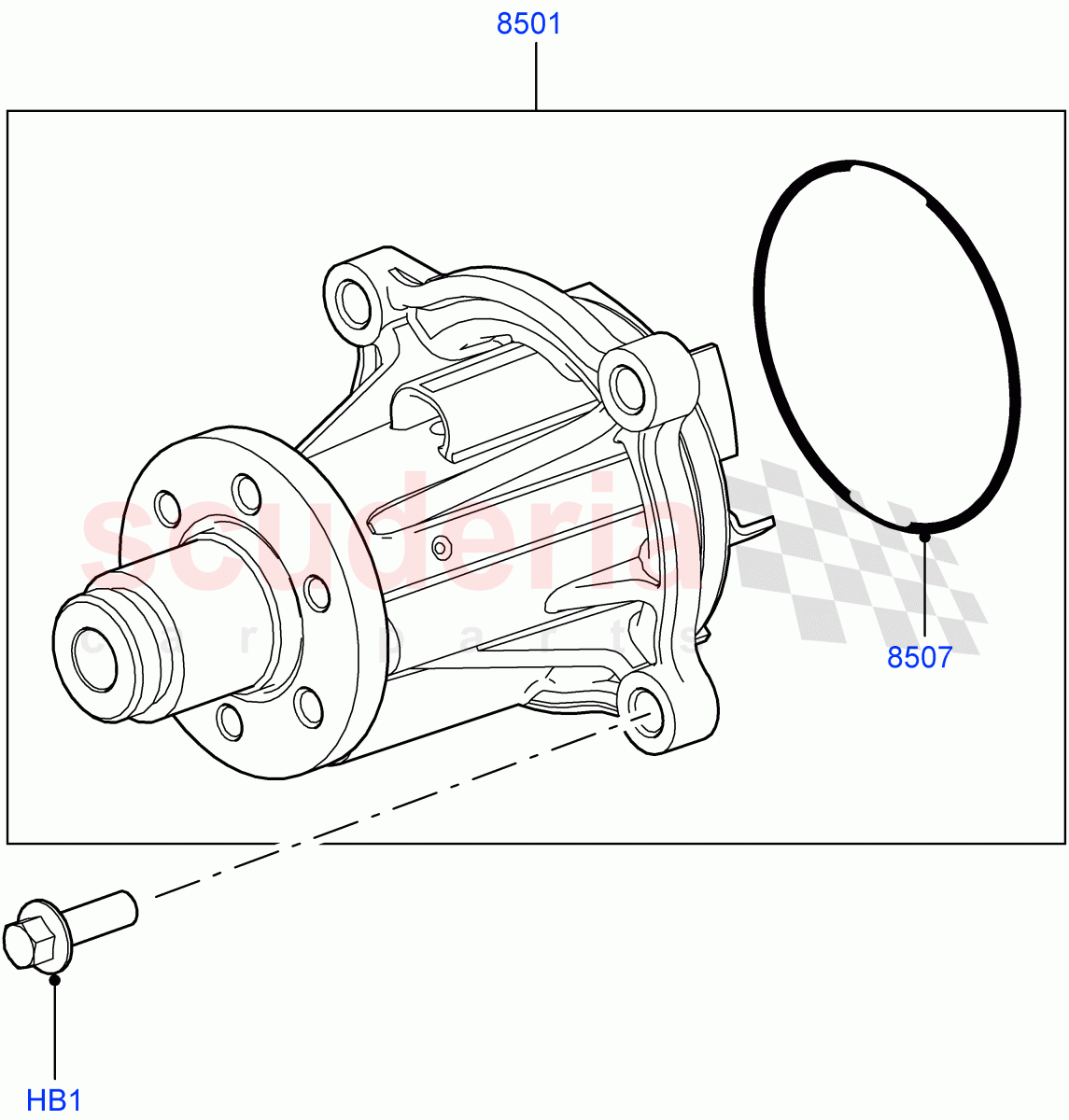 Water Pump (3.6L V8 32V DOHC EFi Diesel Lion) ((V) FROMAA000001) of Land Rover Land Rover Range Rover (2010-2012) [3.6 V8 32V DOHC EFI Diesel]