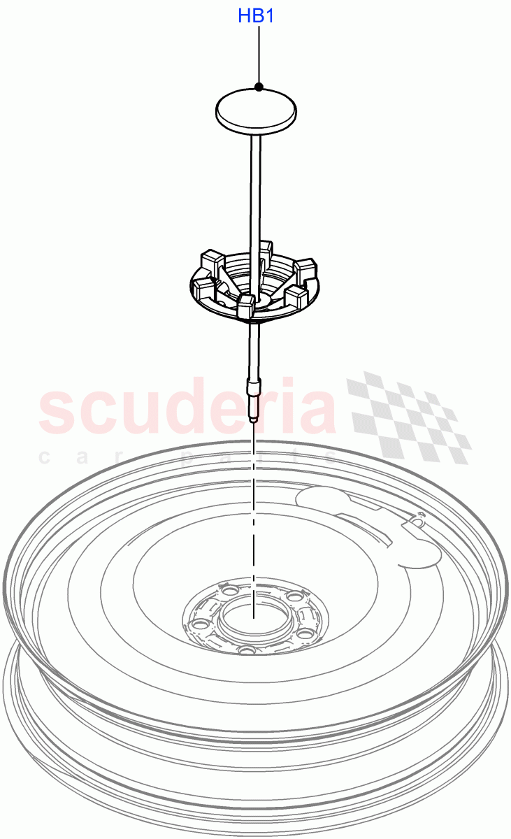 Spare Wheel Carrier(Changsu (China),Spare Wheel - Reduced Section Steel)((V)FROMEG000001) of Land Rover Land Rover Range Rover Evoque (2012-2018) [2.2 Single Turbo Diesel]