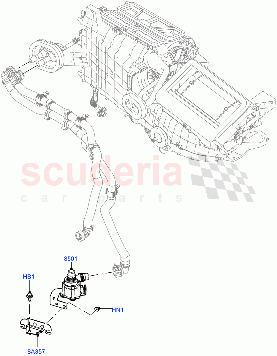 Auxiliary Circulation Coolant Pump(2.0L AJ21D4 Diesel Mid)((V)FROMMA000001) of Land Rover Land Rover Range Rover Velar (2017+) [2.0 Turbo Diesel]