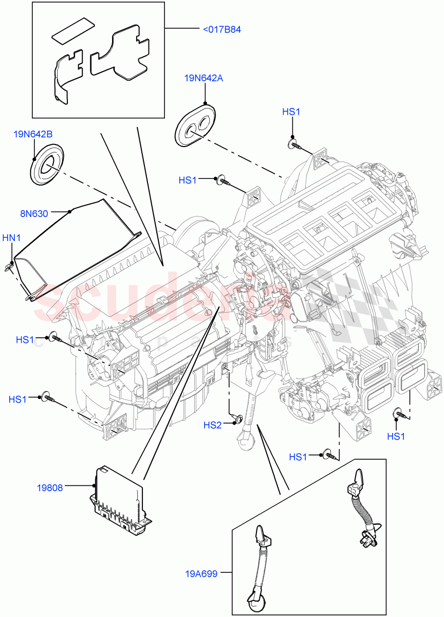 Heater/Air Cond.External Components (Main Unit) of Land Rover Land Rover Range Rover Sport (2014+) [2.0 Turbo Petrol GTDI]