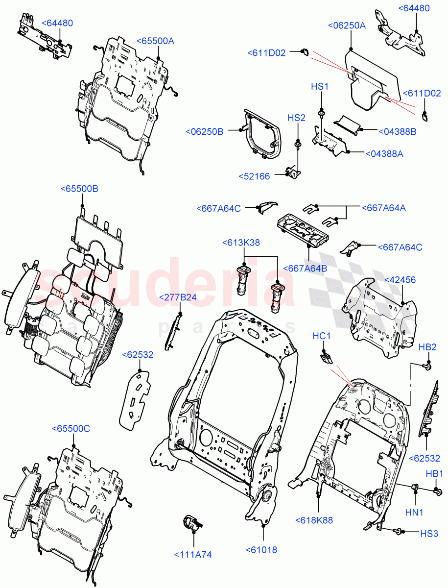 Front Seat Back(Premium Seat Frame) of Land Rover Land Rover Range Rover (2022+) [4.4 V8 Turbo Petrol NC10]