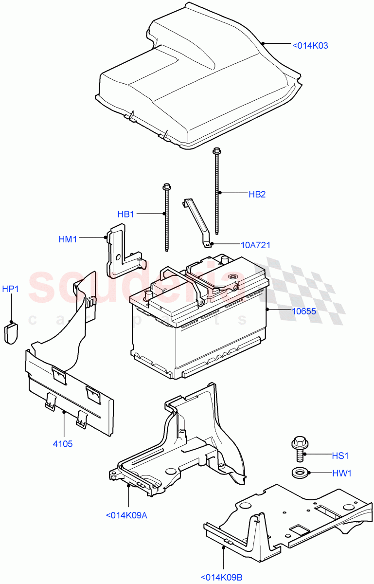 Battery And Mountings((V)TO9A999999) of Land Rover Land Rover Range Rover Sport (2005-2009) [4.2 Petrol V8 Supercharged]