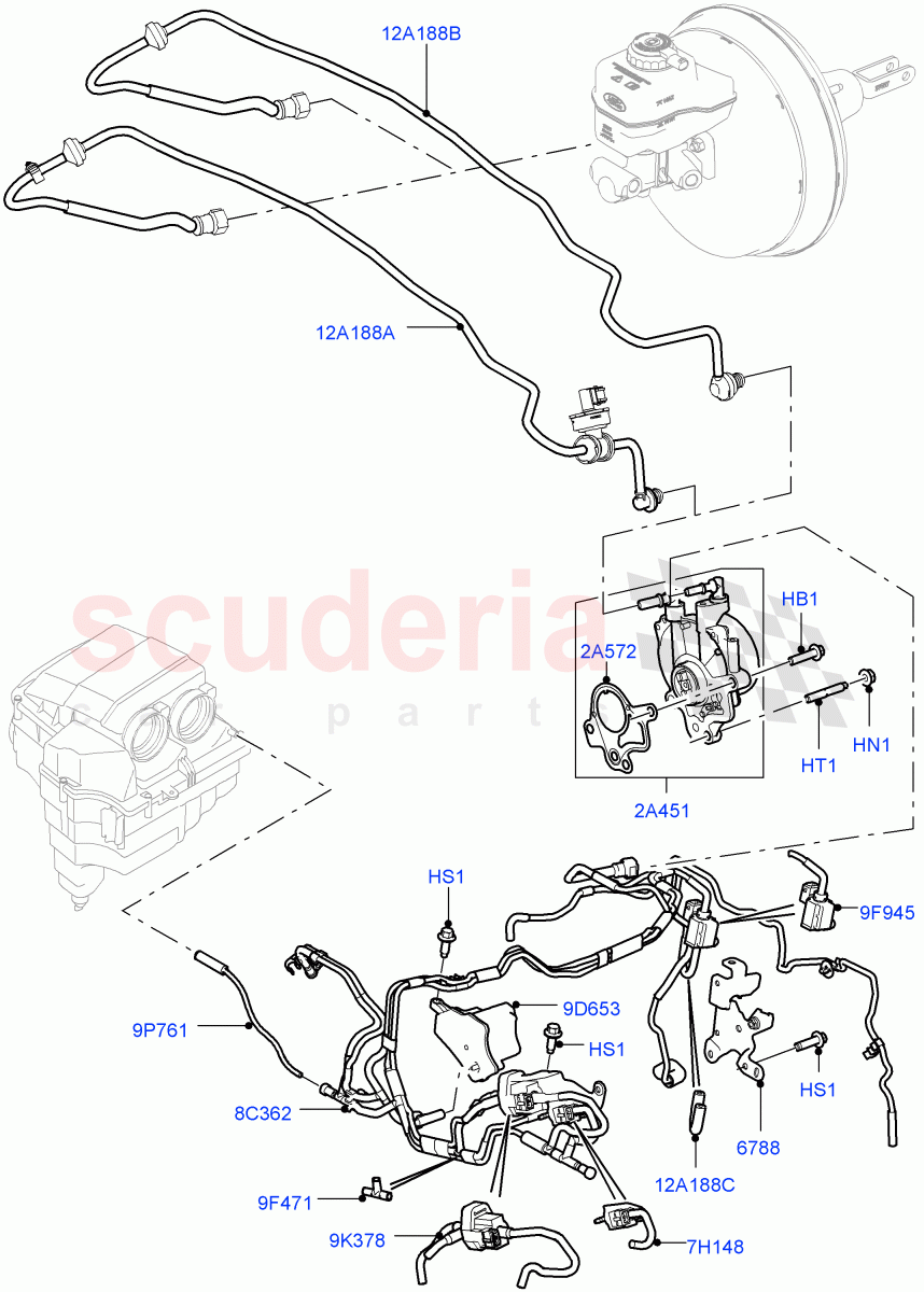 Vacuum Control And Air Injection (3.0 V6 Diesel, LHD) ((V) FROMAA000001) of Land Rover Land Rover Discovery 4 (2010-2016) [3.0 Diesel 24V DOHC TC]