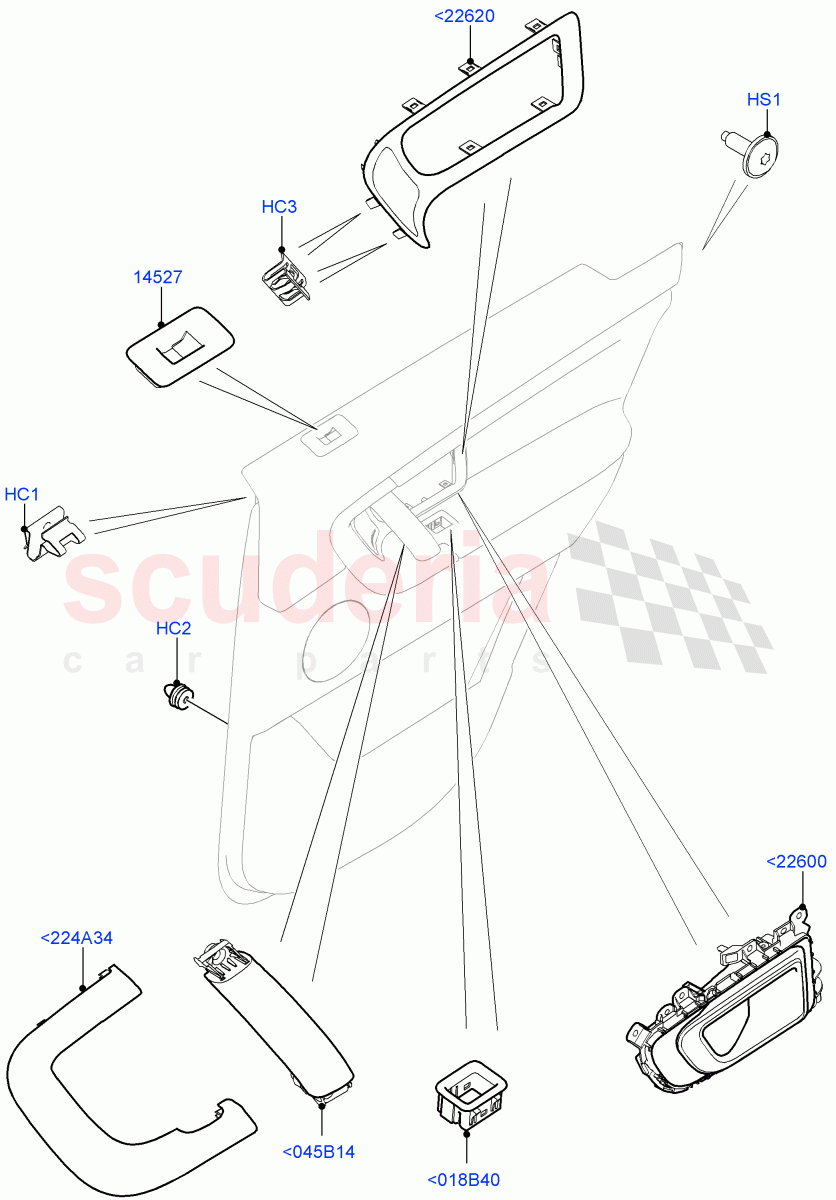 Rear Door Trim Installation(Itatiaia (Brazil))((V)FROMGT000001) of Land Rover Land Rover Discovery Sport (2015+) [2.0 Turbo Diesel]