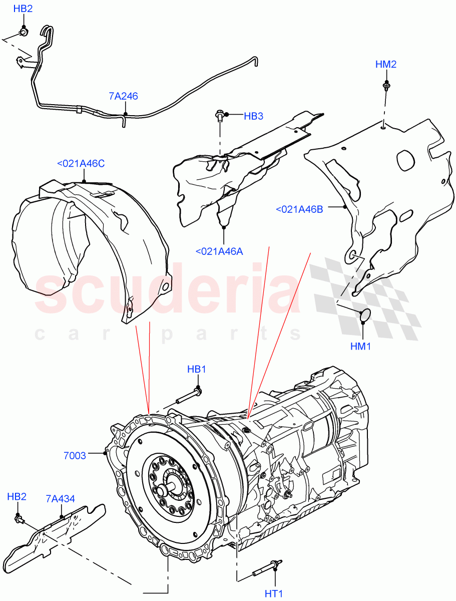 Auto Trans Assy & Speedometer Drive(Solihull Plant Build)(2.0L I4 DSL HIGH DOHC AJ200,8 Speed Auto Trans ZF 8HP45,2.0L I4 Mid DOHC AJ200 Petrol,2.0L I4 High DOHC AJ200 Petrol,2.0L I4 DSL MID DOHC AJ200)((V)FROMAA000001) of Land Rover Land Rover Range Rover Sport (2014+) [3.0 Diesel 24V DOHC TC]