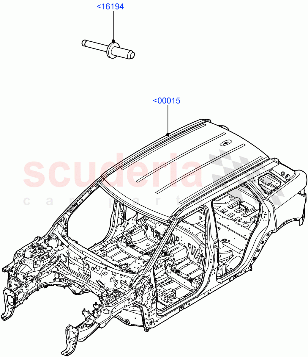Bodyshell (5 Door, Changsu (China)) ((V) FROMEG000001) of Land Rover Land Rover Range Rover Evoque (2012-2018) [2.0 Turbo Diesel]