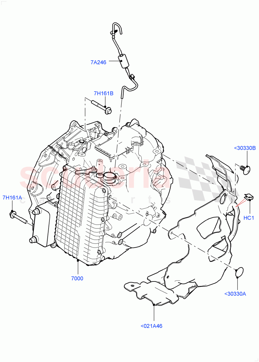 Auto Trans Assy & Speedometer Drive(2.0L AJ20D4 Diesel Mid PTA,9 Speed Auto Trans 9HP50,Itatiaia (Brazil))((V)FROMLT000001) of Land Rover Land Rover Discovery Sport (2015+) [2.0 Turbo Diesel AJ21D4]