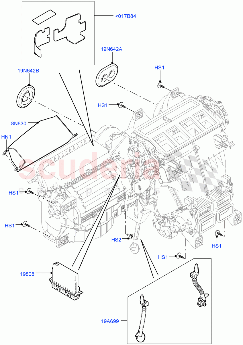 Heater/Air Cond.External Components (Main Unit) of Land Rover Land Rover Range Rover (2012-2021) [3.0 Diesel 24V DOHC TC]