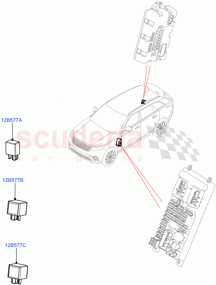 Relays of Land Rover Land Rover Range Rover Velar (2017+) [3.0 I6 Turbo Petrol AJ20P6]