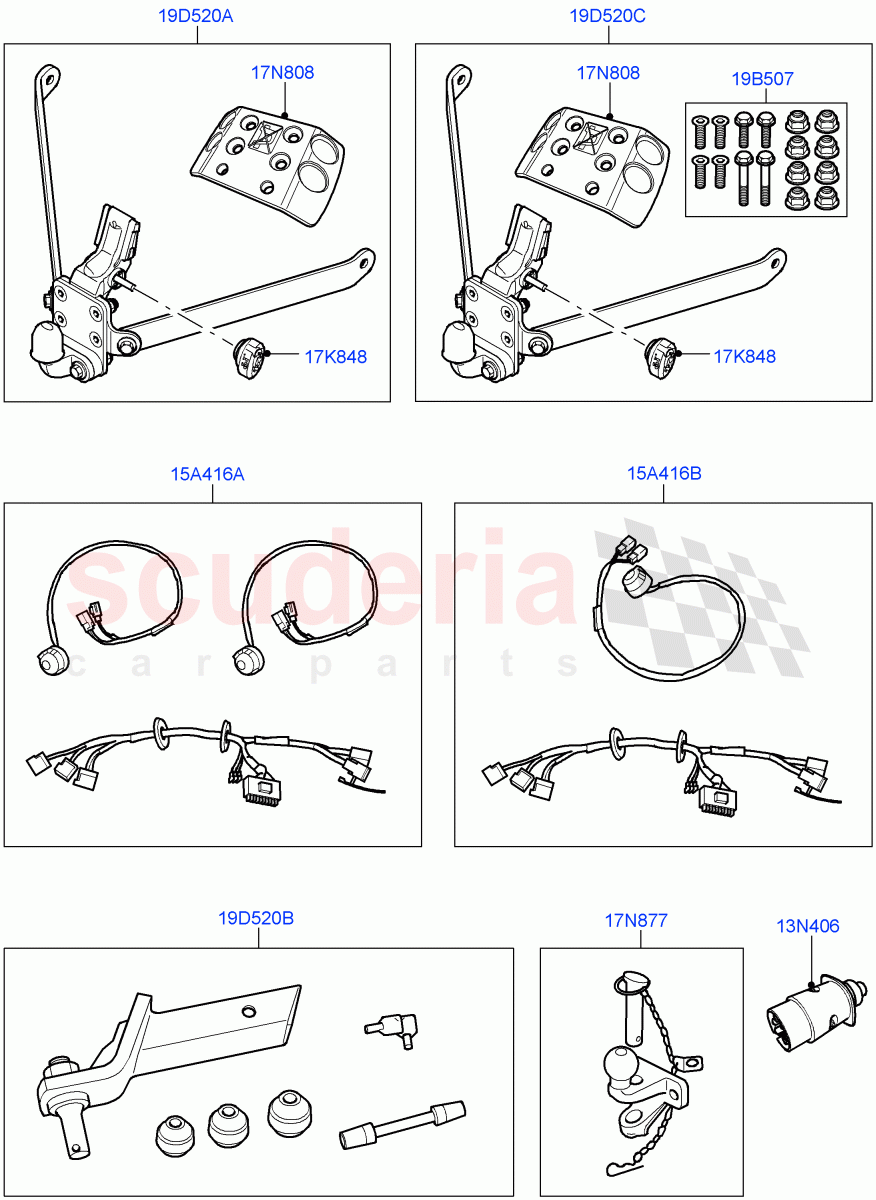 Tow Bar Installation (Accessory) ((V) TO9A999999) of Land Rover Land Rover Range Rover Sport (2005-2009) [4.2 Petrol V8 Supercharged]