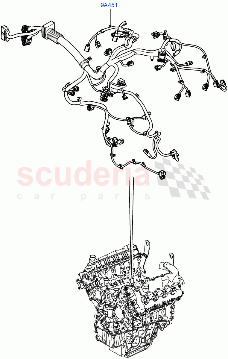 Electrical Wiring - Engine And Dash(3.6L V8 32V DOHC EFi Diesel Lion)((V)FROM7A000001,(V)TO9A999999) of Land Rover Land Rover Range Rover Sport (2005-2009) [4.2 Petrol V8 Supercharged]