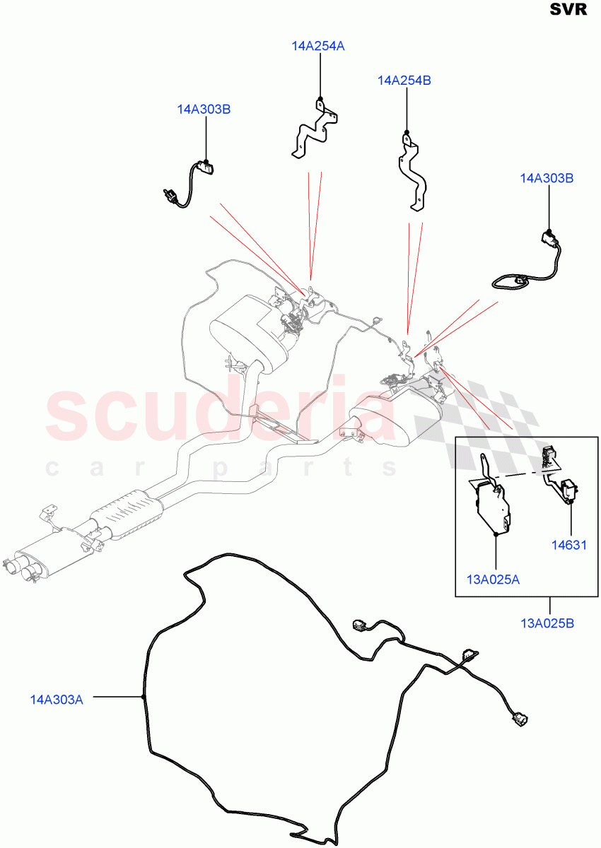 Vehicle Modules And Sensors(Exhaust)(SVR Version,SVR)((V)FROMFA000001) of Land Rover Land Rover Range Rover Sport (2014+) [2.0 Turbo Diesel]