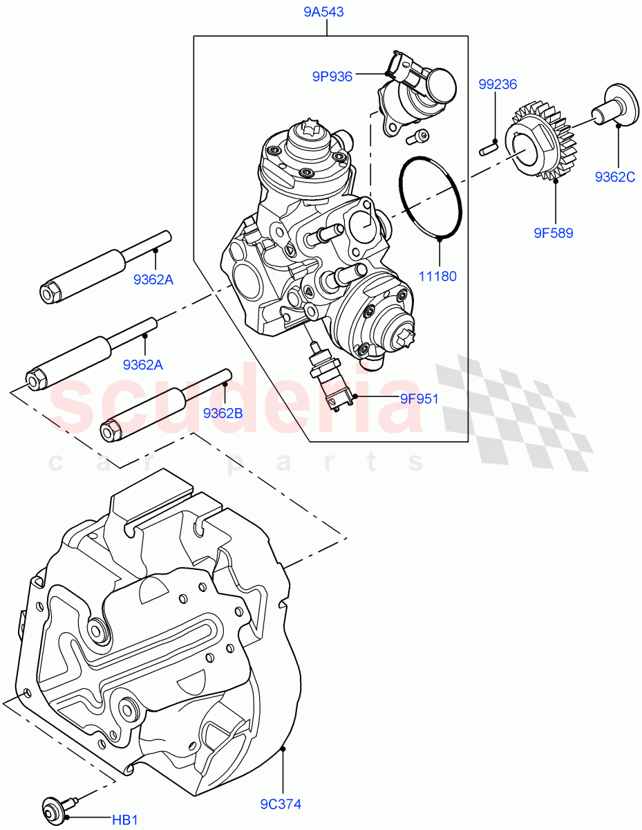 Fuel Injection Pump - Diesel(4.4L DOHC DITC V8 Diesel)((V)FROMBA000001) of Land Rover Land Rover Range Rover (2010-2012) [4.4 DOHC Diesel V8 DITC]