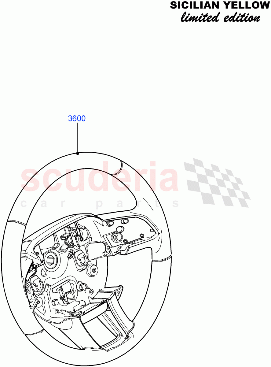 Steering Wheel(Sicilian Yellow Limited Edition,Halewood (UK))((V)FROMDH000001) of Land Rover Land Rover Range Rover Evoque (2012-2018) [2.0 Turbo Diesel]