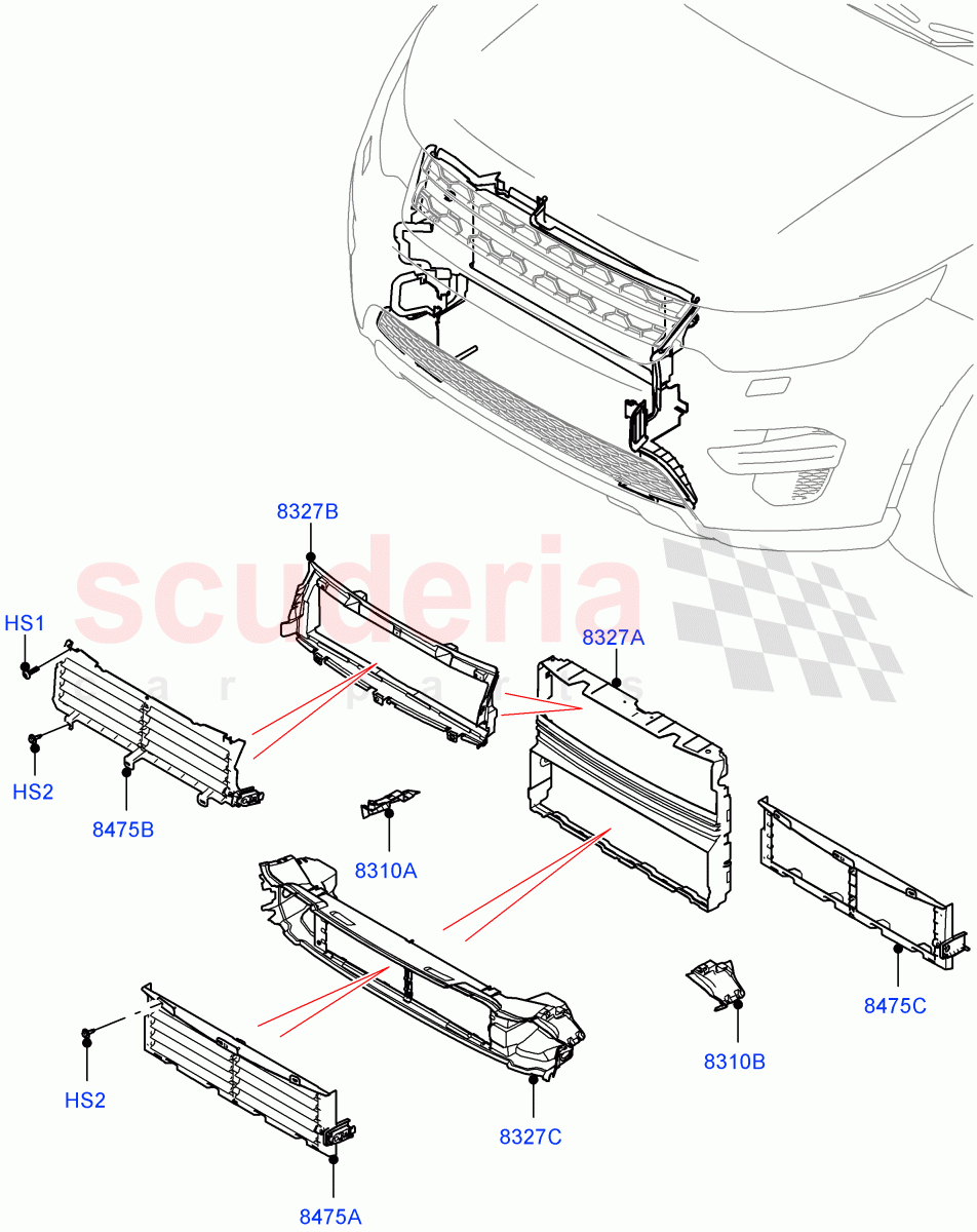 Air Deflectors(Changsu (China))((V)FROMKG446857) of Land Rover Land Rover Discovery Sport (2015+) [2.0 Turbo Diesel AJ21D4]