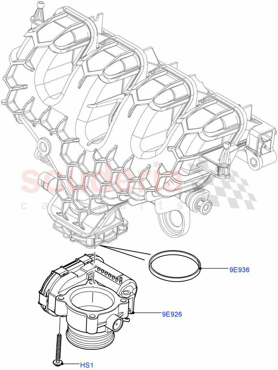 Throttle Housing (2.0L 16V TIVCT T/C 240PS Petrol, Changsu (China)) ((V) FROMEG000001) of Land Rover Land Rover Discovery Sport (2015+) [2.0 Turbo Petrol GTDI]