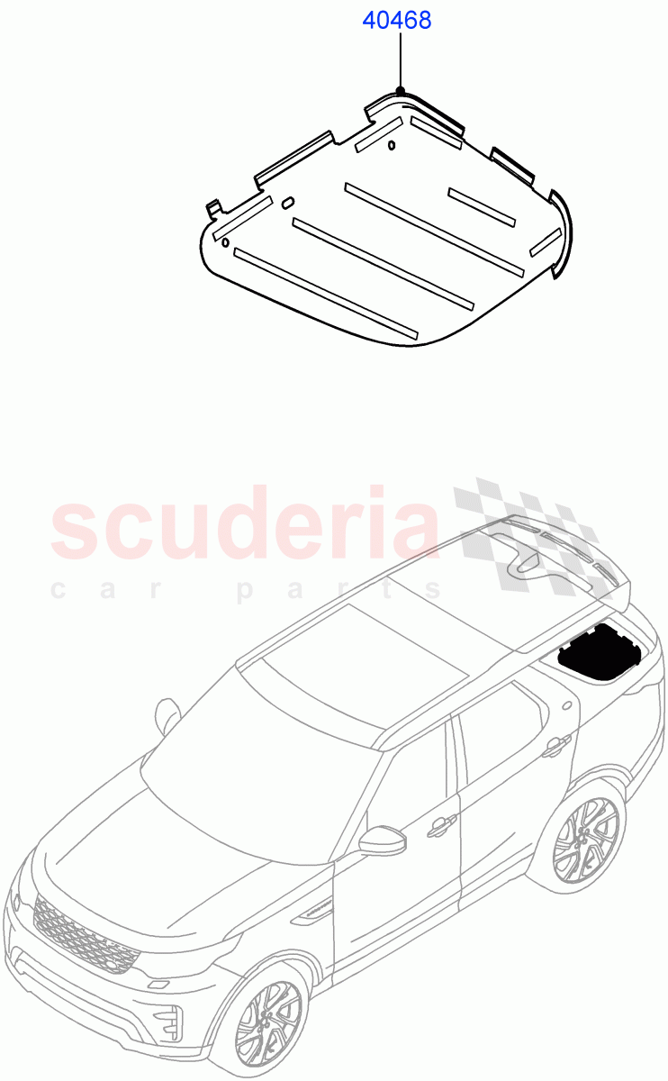 Quarter Windows(Commercial, Solihull Plant Build)(Version - Commercial,With 2 Seat Configuration)((V)FROMJA000001) of Land Rover Land Rover Discovery 5 (2017+) [3.0 I6 Turbo Diesel AJ20D6]