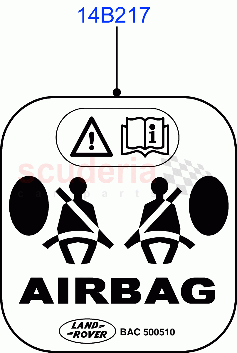 Labels(Air Bag)(Changsu (China))((V)FROMKG006088) of Land Rover Land Rover Range Rover Evoque (2019+) [2.0 Turbo Diesel]