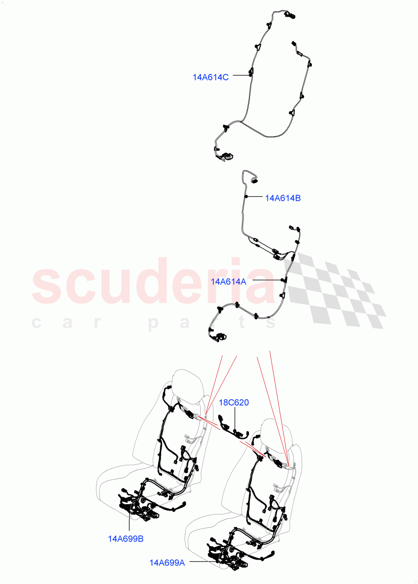 Wiring - Seats(Front Seats)((V)FROMEA153516,(V)TOHA999999) of Land Rover Land Rover Range Rover (2012-2021) [3.0 Diesel 24V DOHC TC]