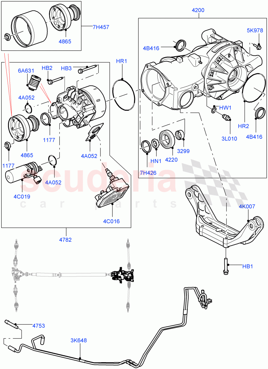 Rear Axle (6 Speed Manual Trans M66 - AWD, Halewood (UK), 6 Speed Auto AWF21 AWD) ((V) TODH999999) of Land Rover Land Rover Range Rover Evoque (2012-2018) [2.0 Turbo Diesel]