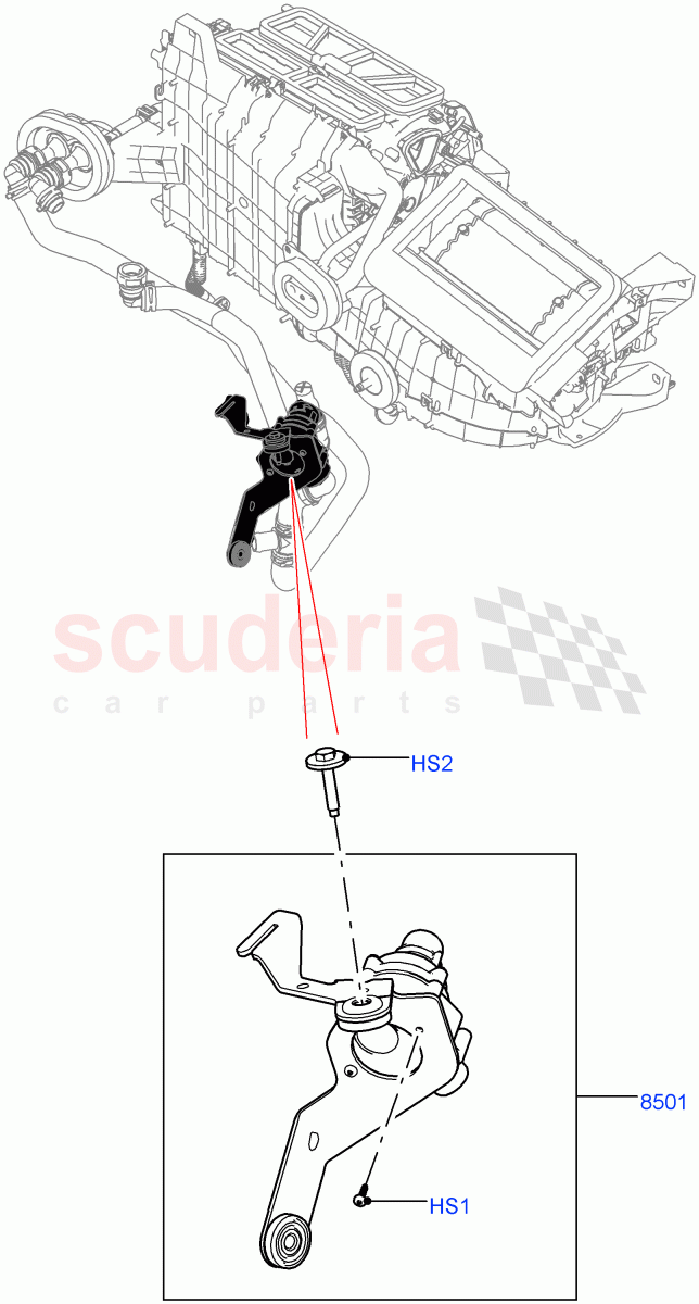 Auxiliary Circulation Coolant Pump(2.0L I4 Mid DOHC AJ200 Petrol,2.0L I4 High DOHC AJ200 Petrol,2.0L AJ200P Hi PHEV) of Land Rover Land Rover Range Rover Velar (2017+) [3.0 I6 Turbo Diesel AJ20D6]