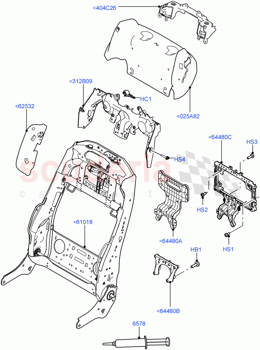 Front Seat Back(Articulated Squabs)((V)FROMEA000001,(V)TOHA999999) of Land Rover Land Rover Range Rover (2012-2021) [2.0 Turbo Petrol GTDI]