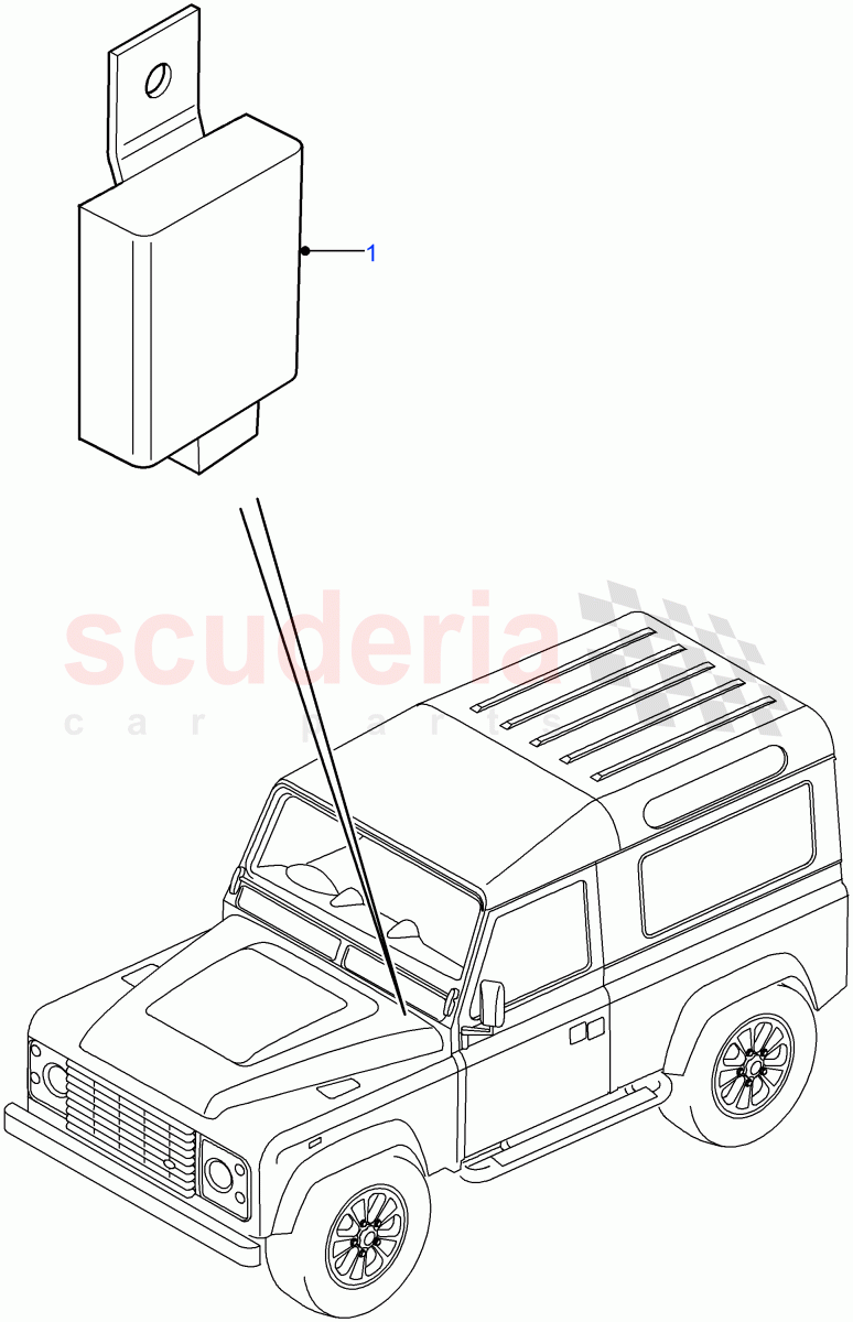 ECU-One Touch Rear Fog Lamp ((V) FROM7A000001) of Land Rover Land Rover Defender (2007-2016)