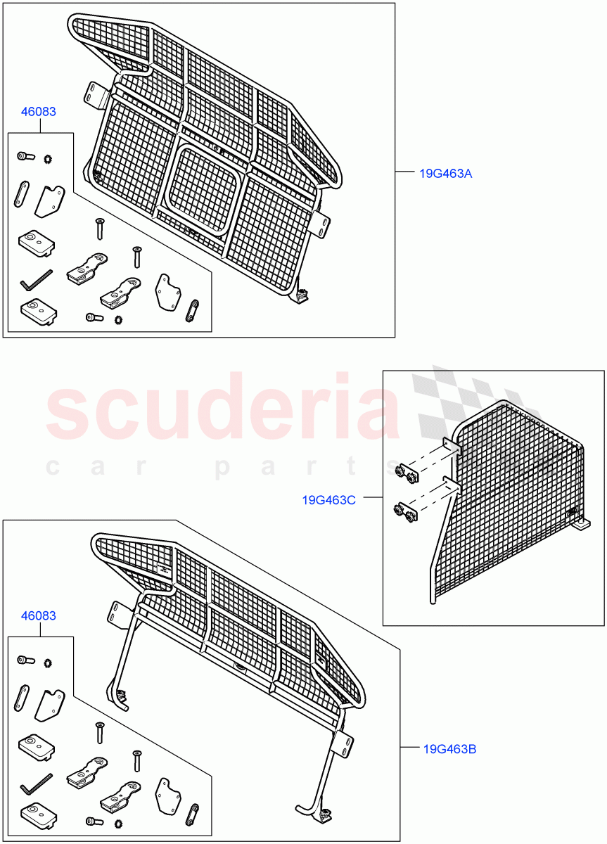 Cargo Barrier(Accessory) of Land Rover Land Rover Range Rover Sport (2014+) [3.0 I6 Turbo Diesel AJ20D6]