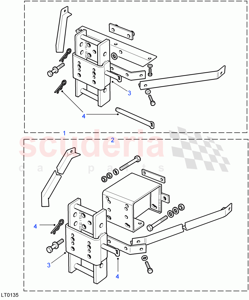 Towing Equipment-Adjustable Height Assembly((V)FROM7A000001) of Land Rover Land Rover Defender (2007-2016)