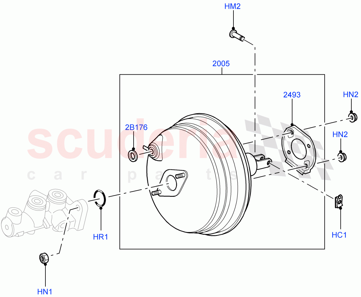 Brake Booster ((V) FROMAA000001) of Land Rover Land Rover Range Rover (2010-2012) [5.0 OHC SGDI SC V8 Petrol]