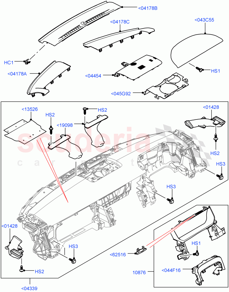 Instrument Panel(Less Head Up Display)((V)FROMEA152800) of Land Rover Land Rover Range Rover (2012-2021) [3.0 DOHC GDI SC V6 Petrol]