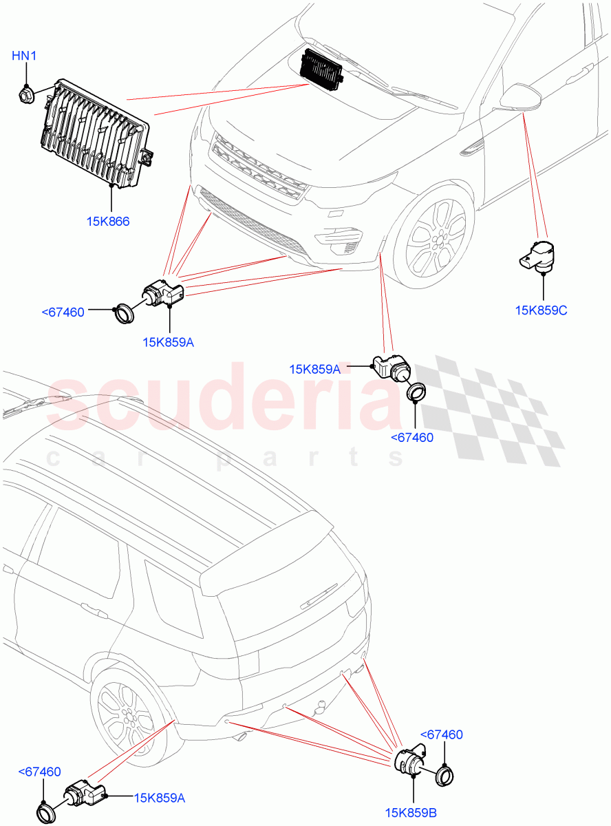 Parking Distance Control(Halewood (UK))((V)FROMMH000001) of Land Rover Land Rover Discovery Sport (2015+) [2.0 Turbo Petrol GTDI]