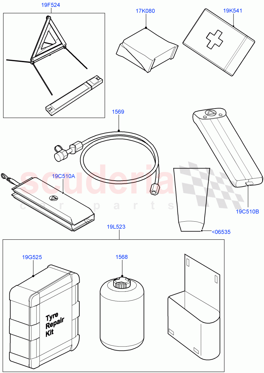Emergency And Safety Equipment (Factory Fitted) (Halewood (UK)) of Land Rover Land Rover Discovery Sport (2015+) [2.2 Single Turbo Diesel]