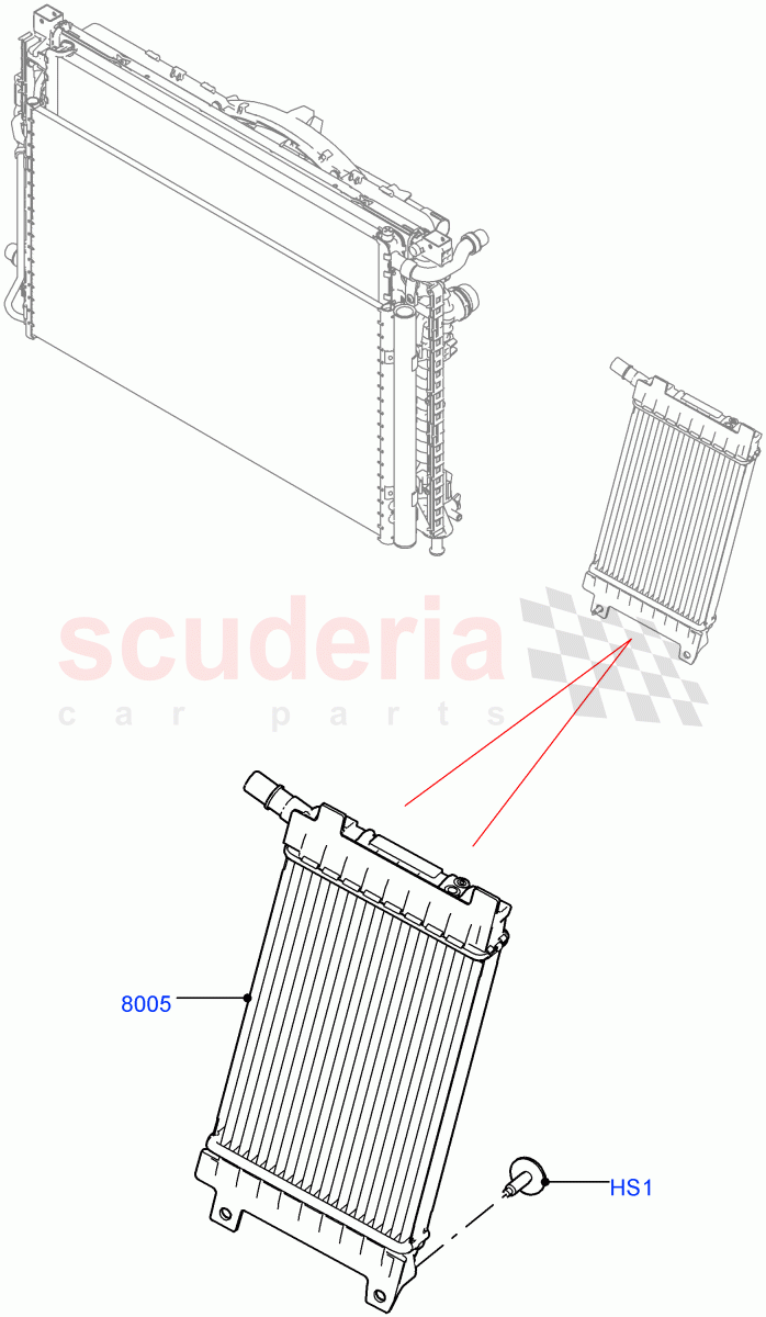 Radiator/Coolant Overflow Container(Auxiliary Unit)(2.0L I4 Mid DOHC AJ200 Petrol,Itatiaia (Brazil),With Extra Engine Cooling System,2.0L I4 Mid AJ200 Petrol E100)((V)FROMJT000001) of Land Rover Land Rover Range Rover Evoque (2012-2018) [2.0 Turbo Petrol AJ200P]