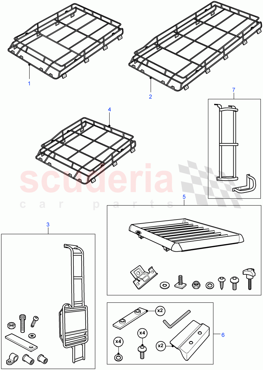 Roof Racks((V)FROM7A000001) of Land Rover Land Rover Defender (2007-2016)