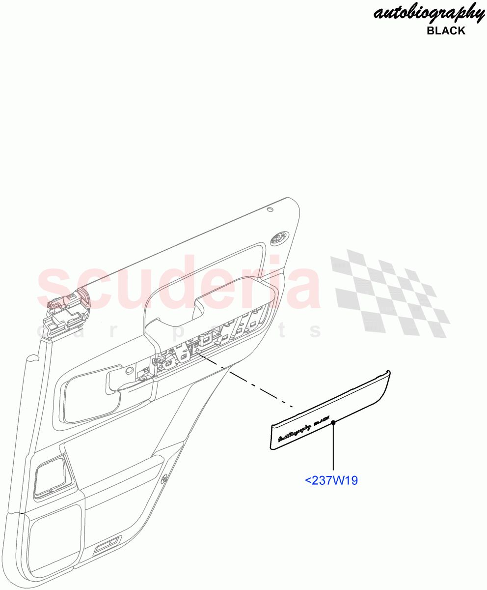 Rear Door Trim Installation(Autobiography Black LE)((V)FROMAA313069) of Land Rover Land Rover Range Rover (2010-2012) [3.6 V8 32V DOHC EFI Diesel]