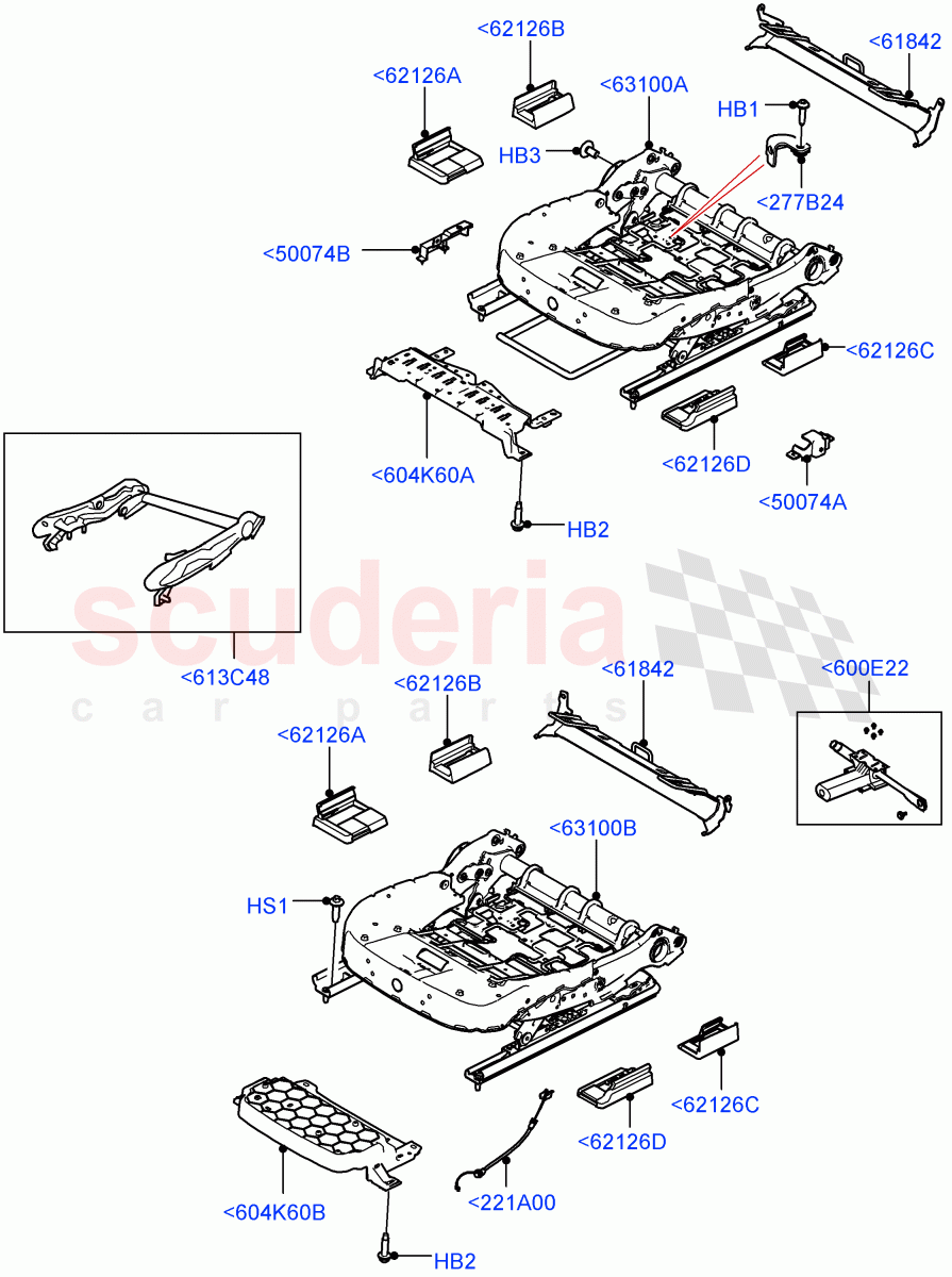 Front Seat Base(Short Wheelbase) of Land Rover Land Rover Defender (2020+) [5.0 OHC SGDI SC V8 Petrol]