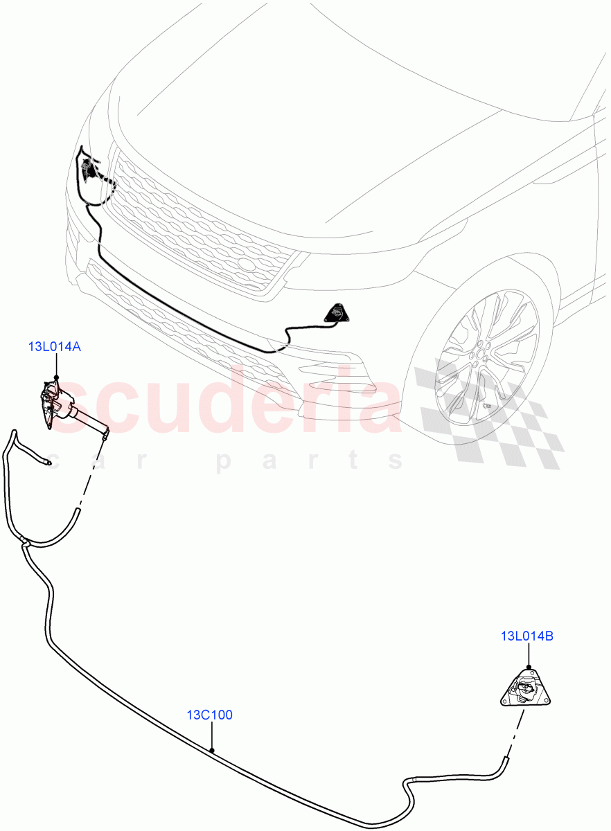 Headlamp Washer(With Headlamp Power Wash) of Land Rover Land Rover Range Rover Velar (2017+) [3.0 I6 Turbo Diesel AJ20D6]