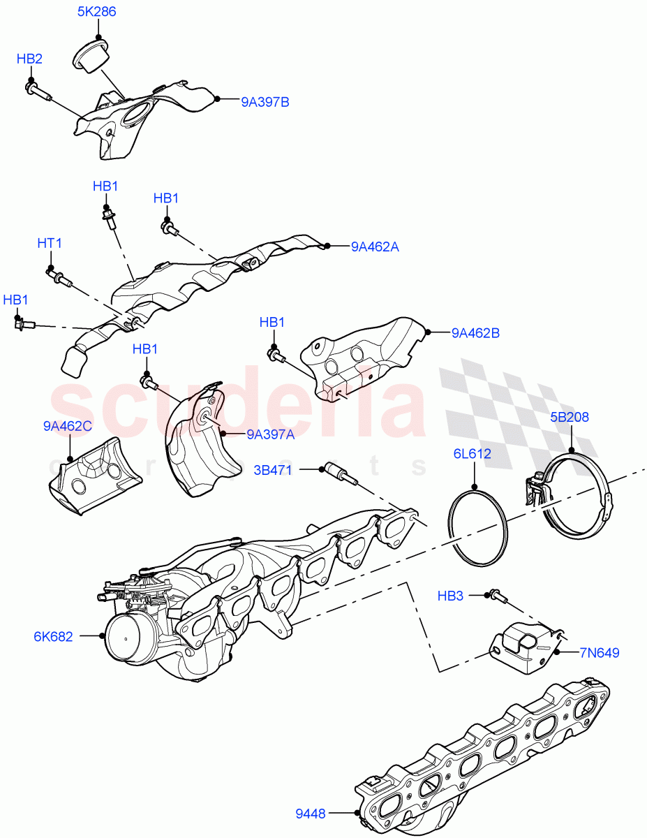 Turbocharger(3.0L AJ20P6 Petrol High,3.0L AJ20P6 Petrol PHEV) of Land Rover Land Rover Range Rover (2022+) [3.0 I6 Turbo Petrol AJ20P6]