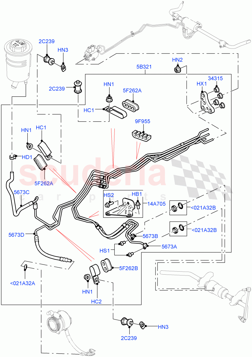 Active Anti-Roll Bar System (ARC Pipes, Front) (3.0L 24V DOHC V6 TC Diesel, With Roll Stability Control, 3.6L V8 32V DOHC EFi Diesel Lion) ((V) FROMAA000001) of Land Rover Land Rover Range Rover Sport (2010-2013) [3.6 V8 32V DOHC EFI Diesel]