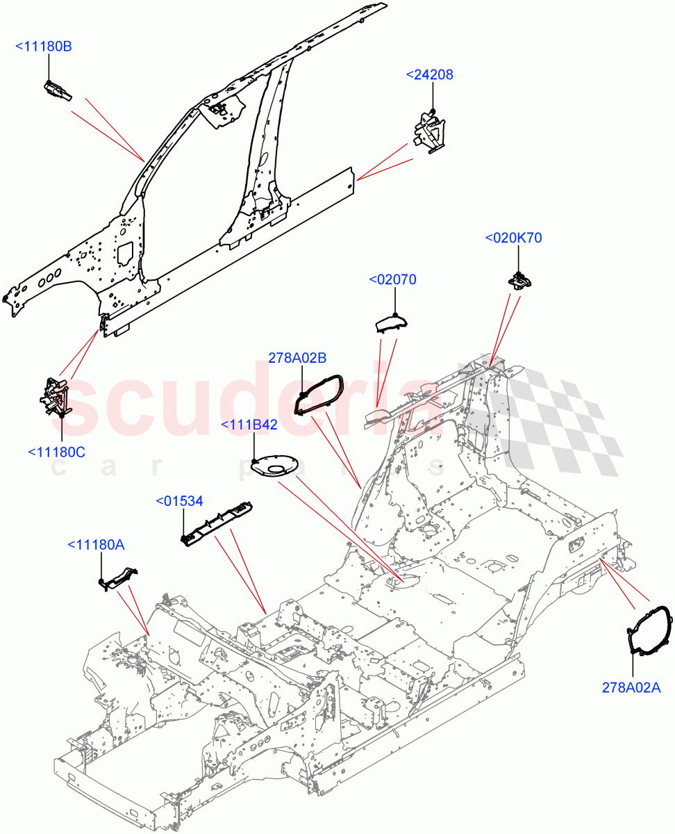 Insulators - Body of Land Rover Land Rover Defender (2020+) [2.0 Turbo Diesel]